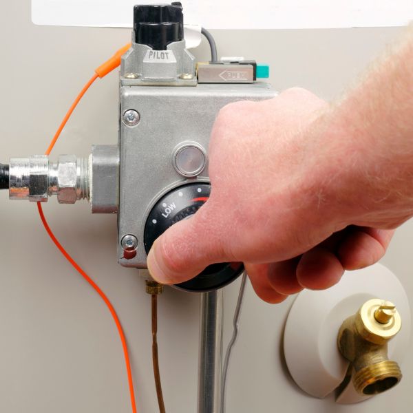 Turning off the water valve